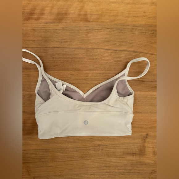 Long line white/off white sports bra from Lululemon size 4–like new!! - Picture 3 of 3